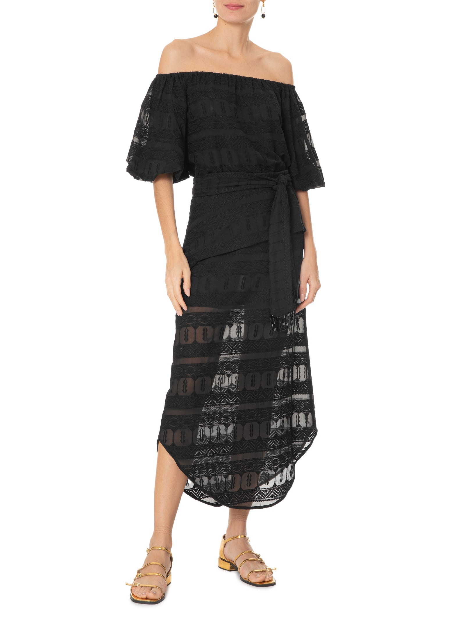 Blusa Feminina Ombro a Ombro Eve Preto  Maria Filó