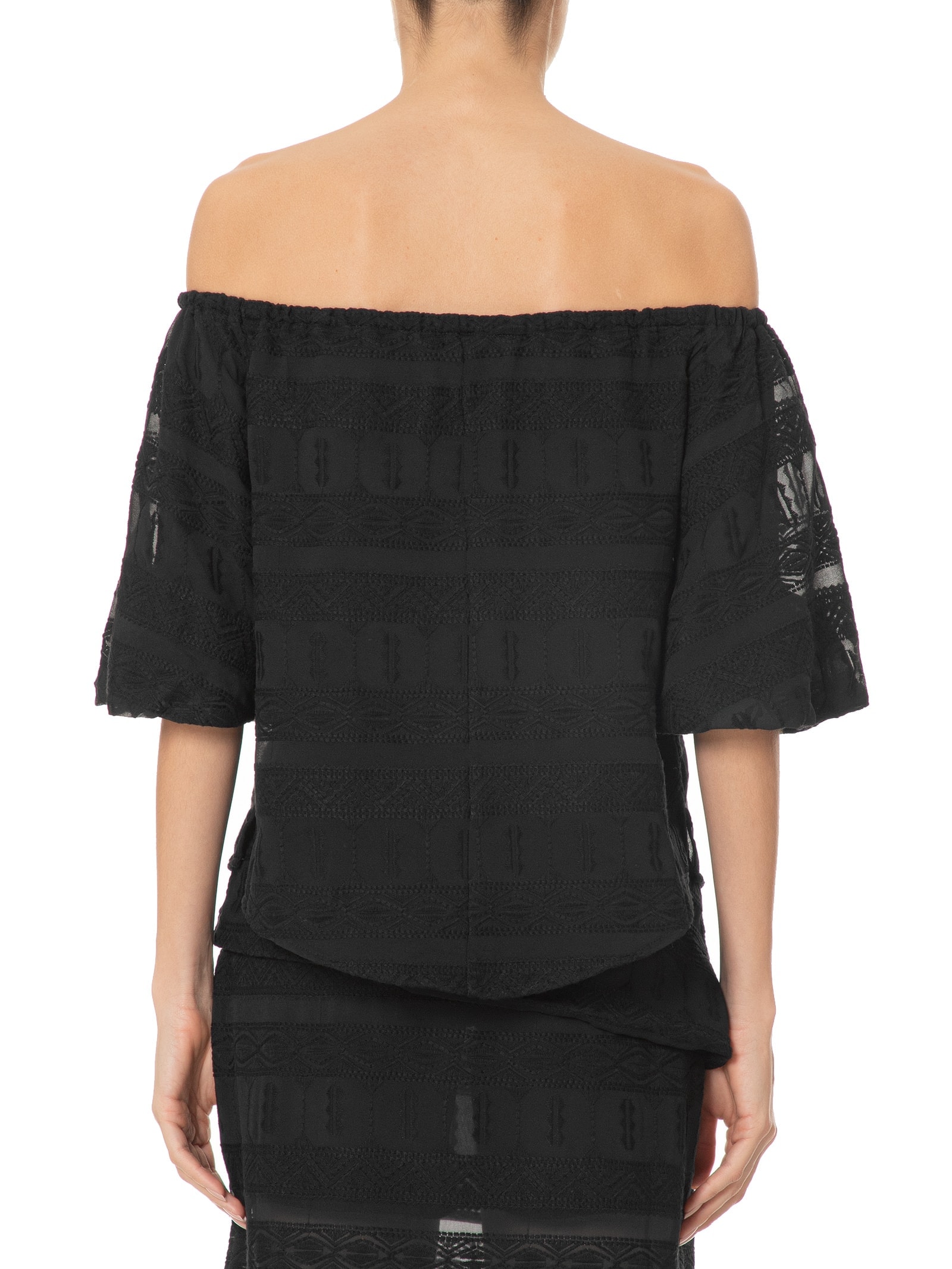 Blusa Feminina Ombro a Ombro Eve Preto  Maria Filó
