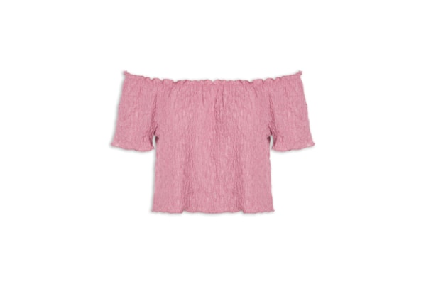 Blusa Feminina Ombro A Ombro Feminina Texturizada - Rosa
