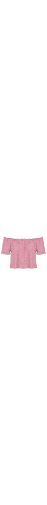 Blusa Feminina Ombro A Ombro Feminina Texturizada - Rosa