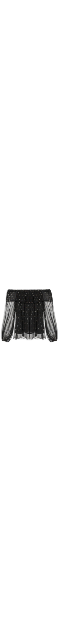 Blusa Feminina Ombro A Ombro GGT Lurex - Preto