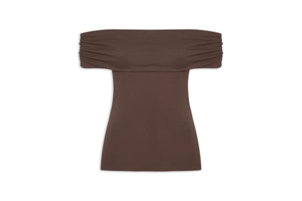 Blusa Feminina Ombro A Ombro - Marrom