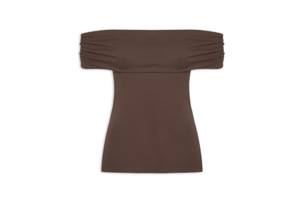 Blusa Feminina Ombro A Ombro - Marrom