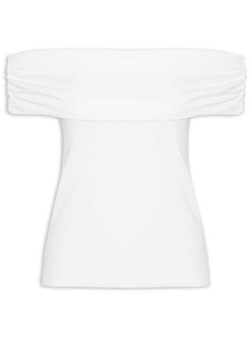 Blusa Feminina Ombro A Ombro - Off White
