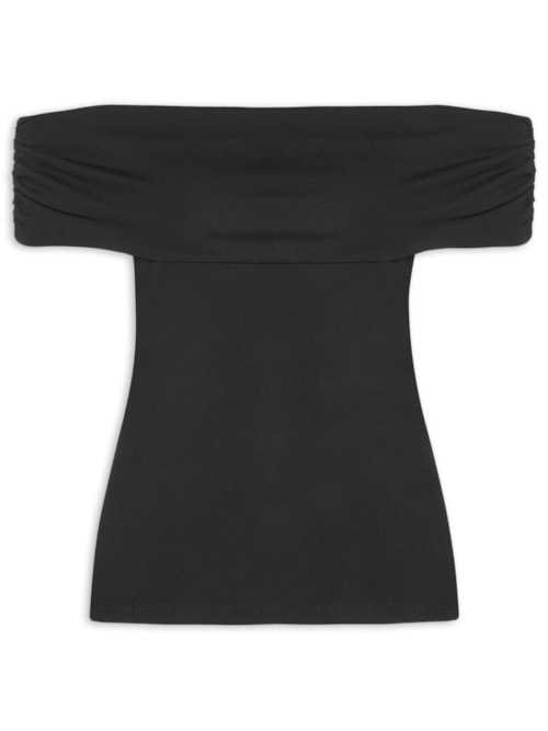 Blusa Feminina Ombro A Ombro - Preto