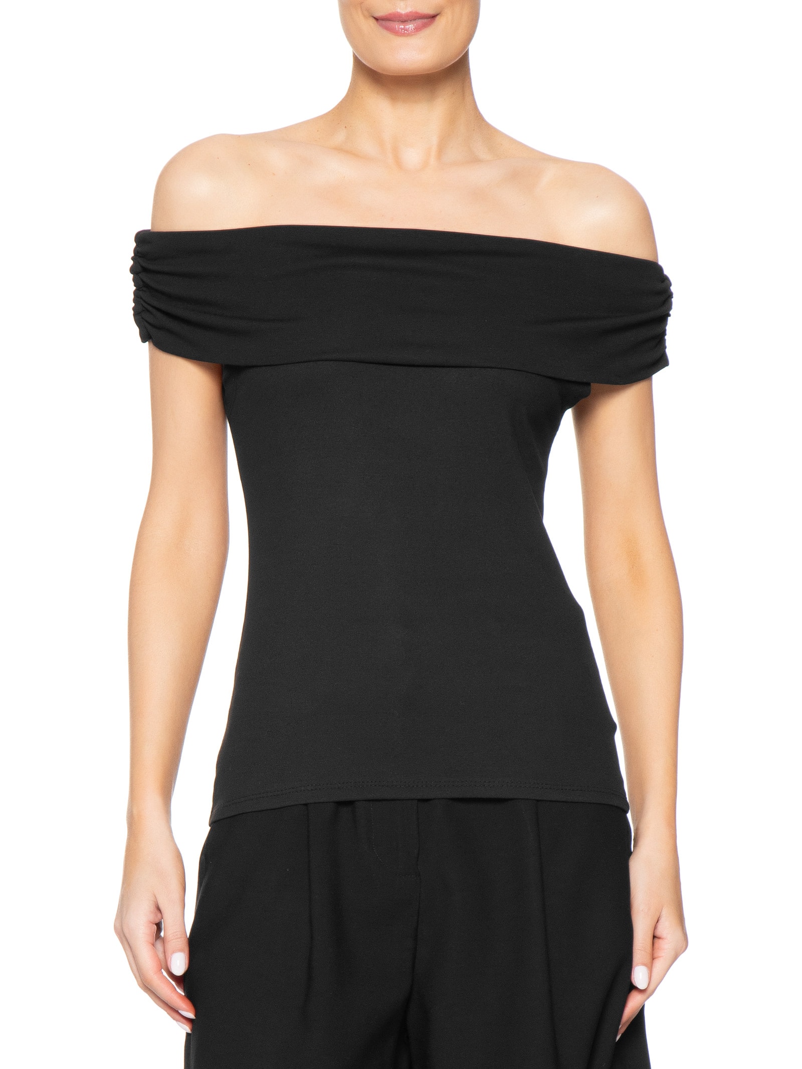 Blusa Feminina Ombro A Ombro Preto Basiq