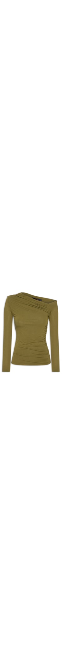 Blusa Feminina Ombro Franzido Figo - Verde