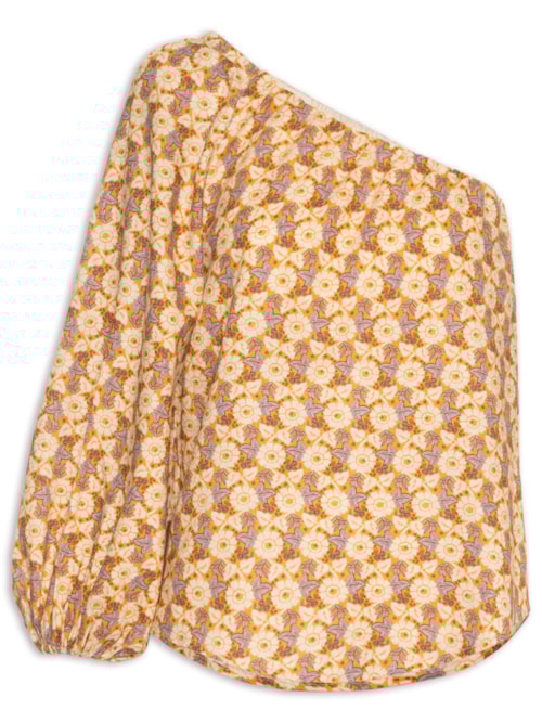 Blusa Feminina Ombro Só Estampa Cali – Bege