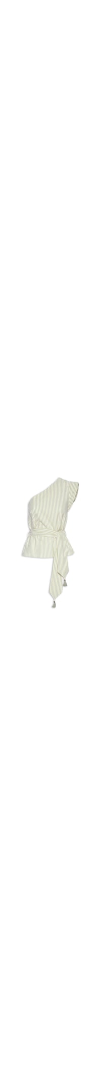 Blusa Feminina Ombro Só Faixa Cintura Estampada - Verde