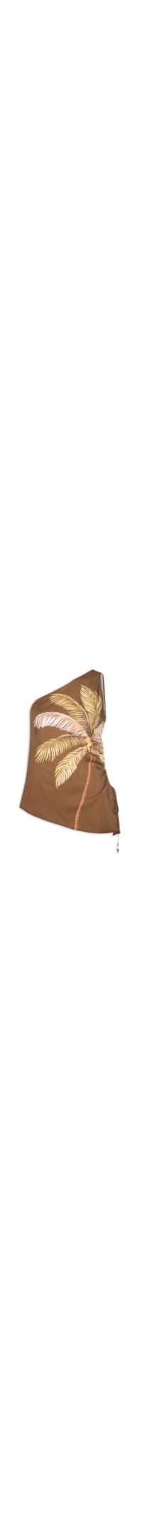 Blusa Feminina Ombro Só Sol De Coqueiro - Marrom