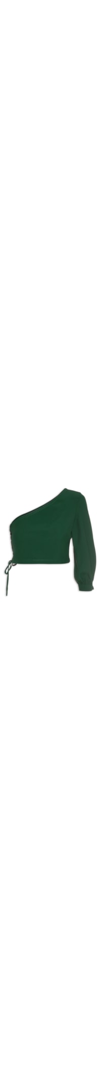 Blusa Feminina Ombro único Amarração Lateral - Verde