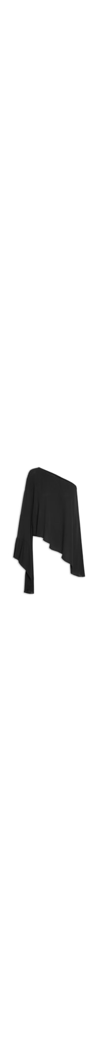 Blusa Feminina Ombro Único Assimétrica - Preto