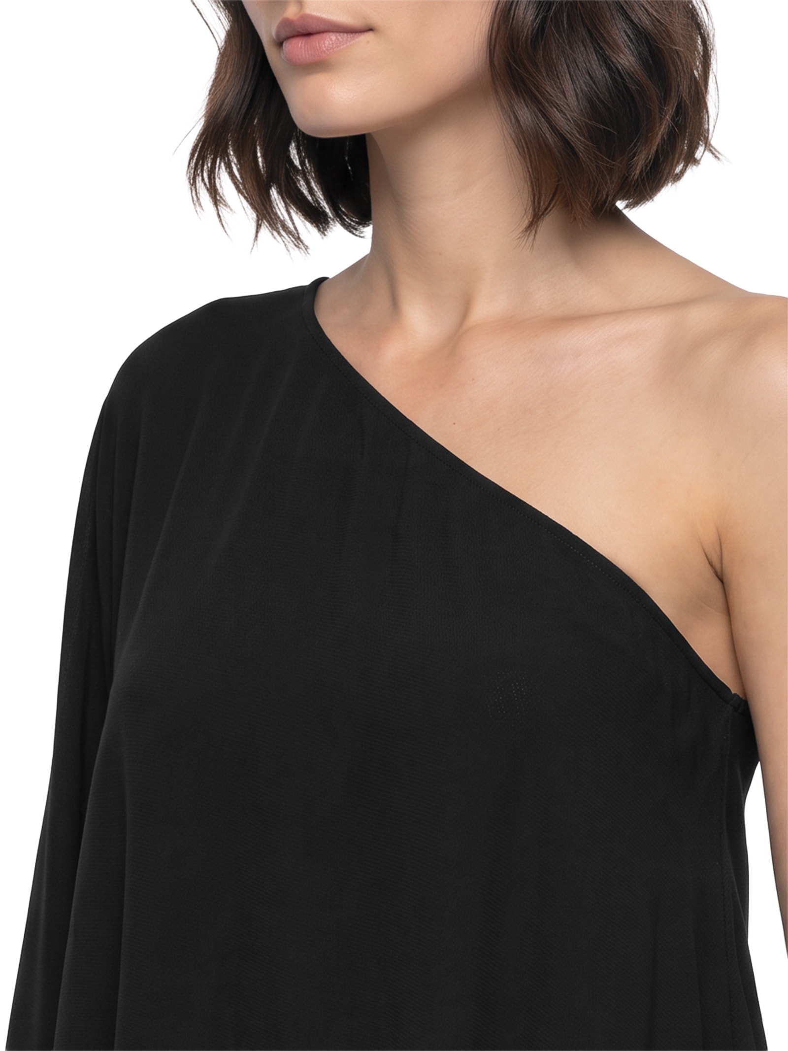 Blusa Feminina Ombro Único Assimétrica Preto My Favorite