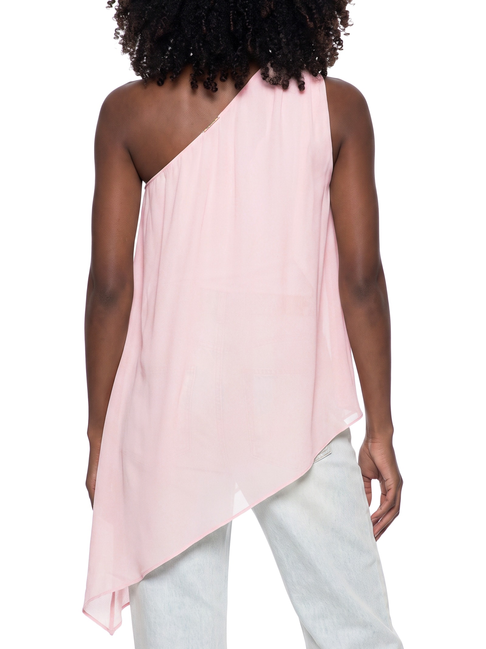 Blusa Feminina Ombro Único Assimétrica Rosa My Favorite