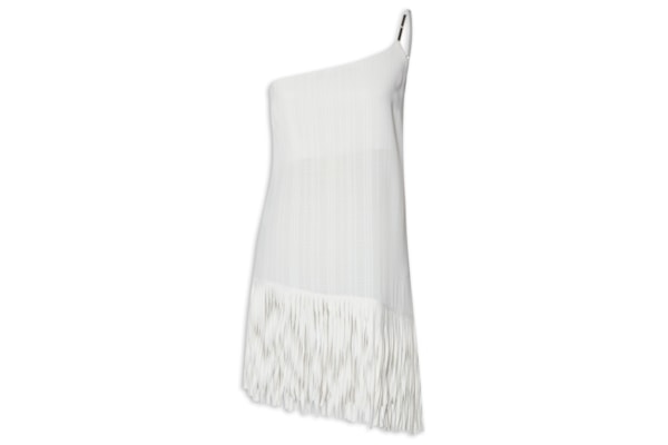Blusa Feminina Ombro Único Com Franjas - Off White