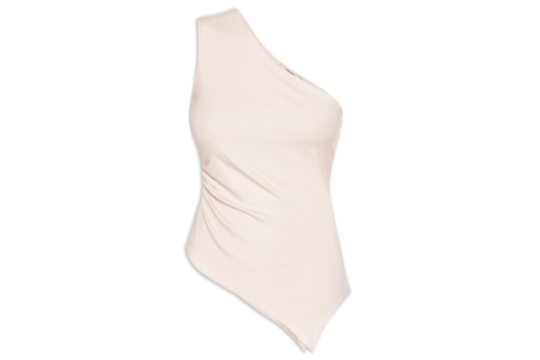 Blusa Feminina Ombro Único Drapeada - Off White