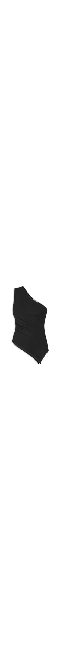 Blusa Feminina Ombro Único Drapeada - Preto