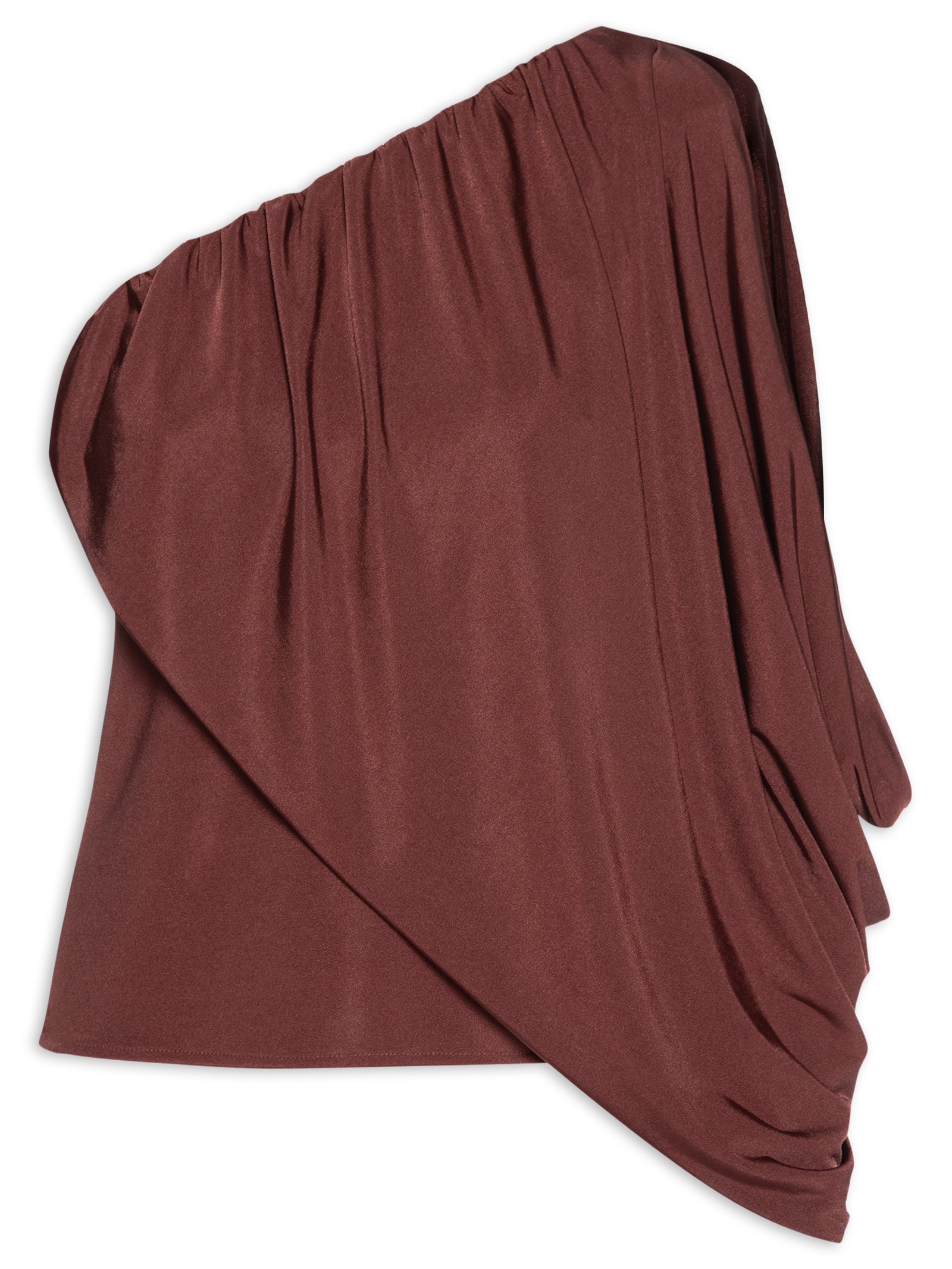 Blusa Feminina Ombro Único Marrom '2Essential