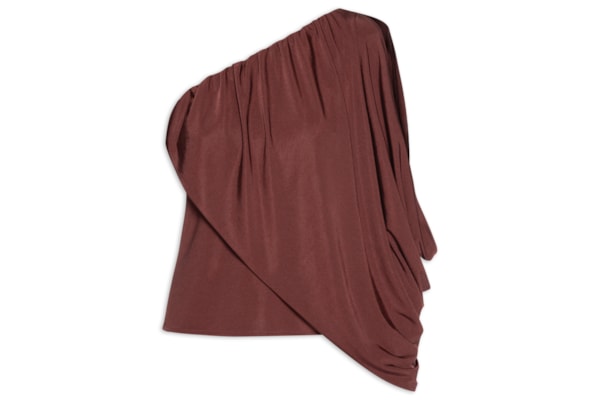 Blusa Feminina Ombro Único - Marrom