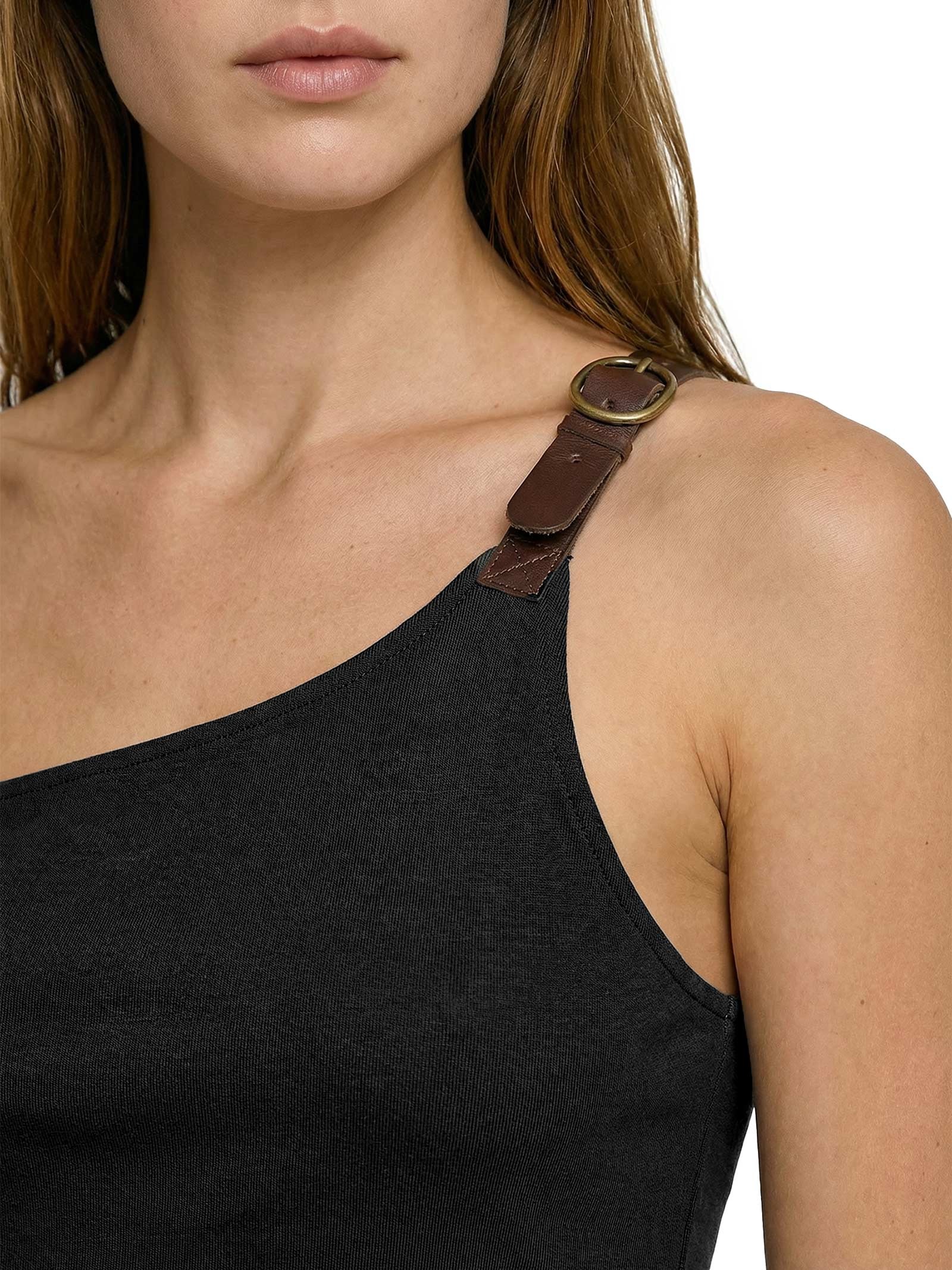 Blusa Feminina Ombro Único Preto My Favorite