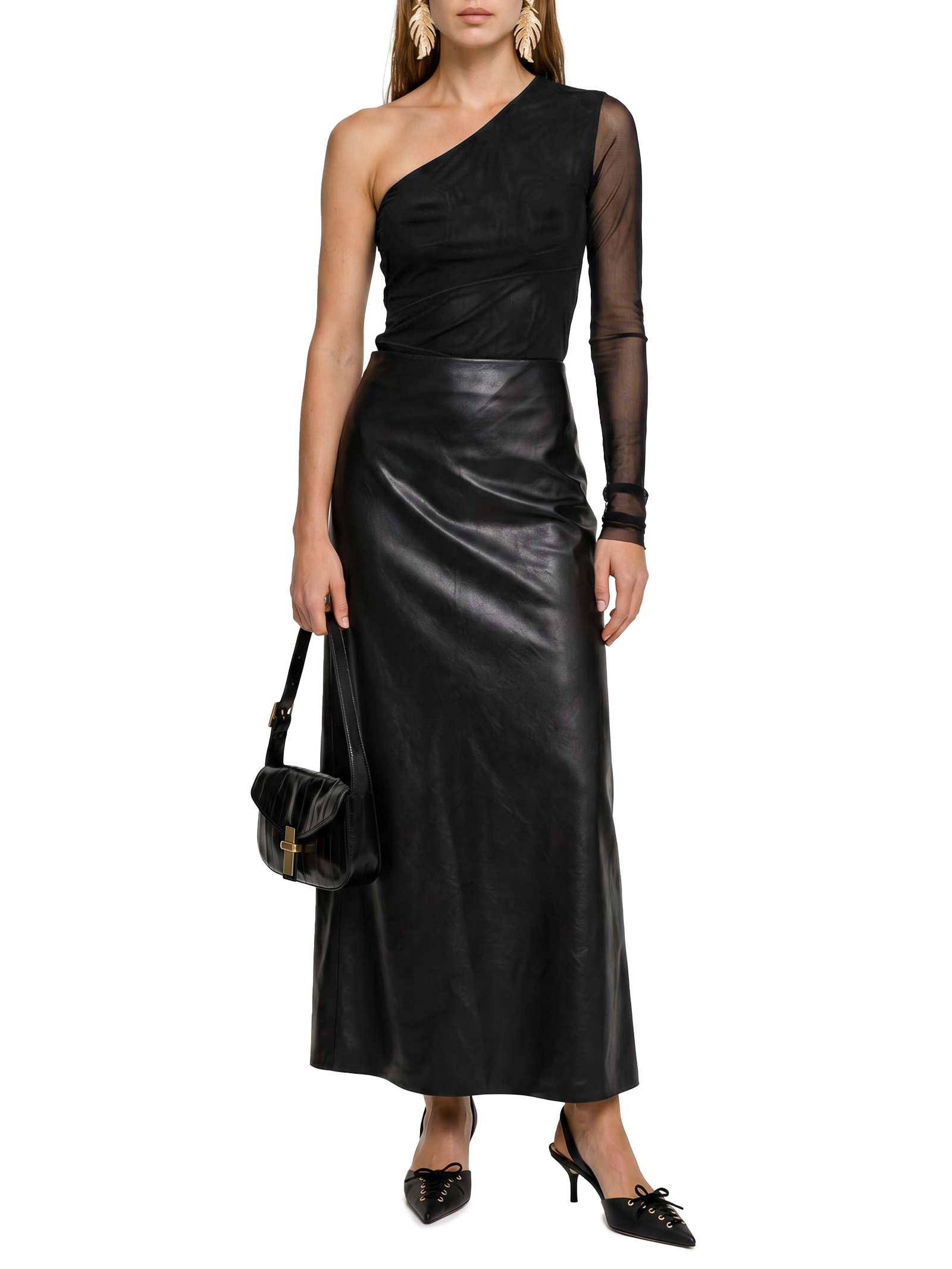 Blusa Feminina Ombro Único Preto My Favorite