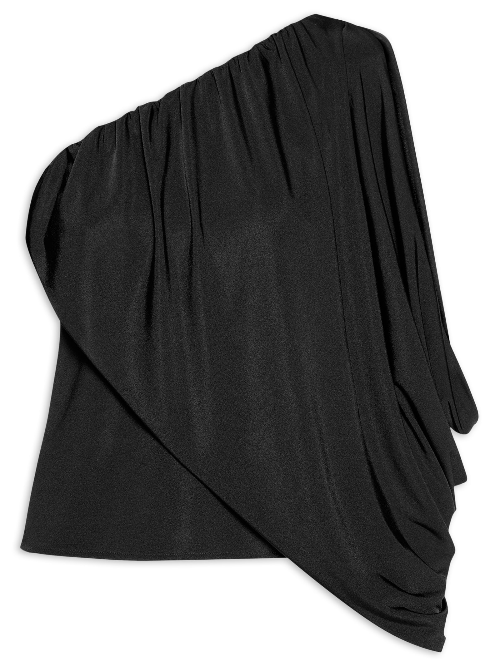 Blusa Feminina Ombro Único Preto '2Essential