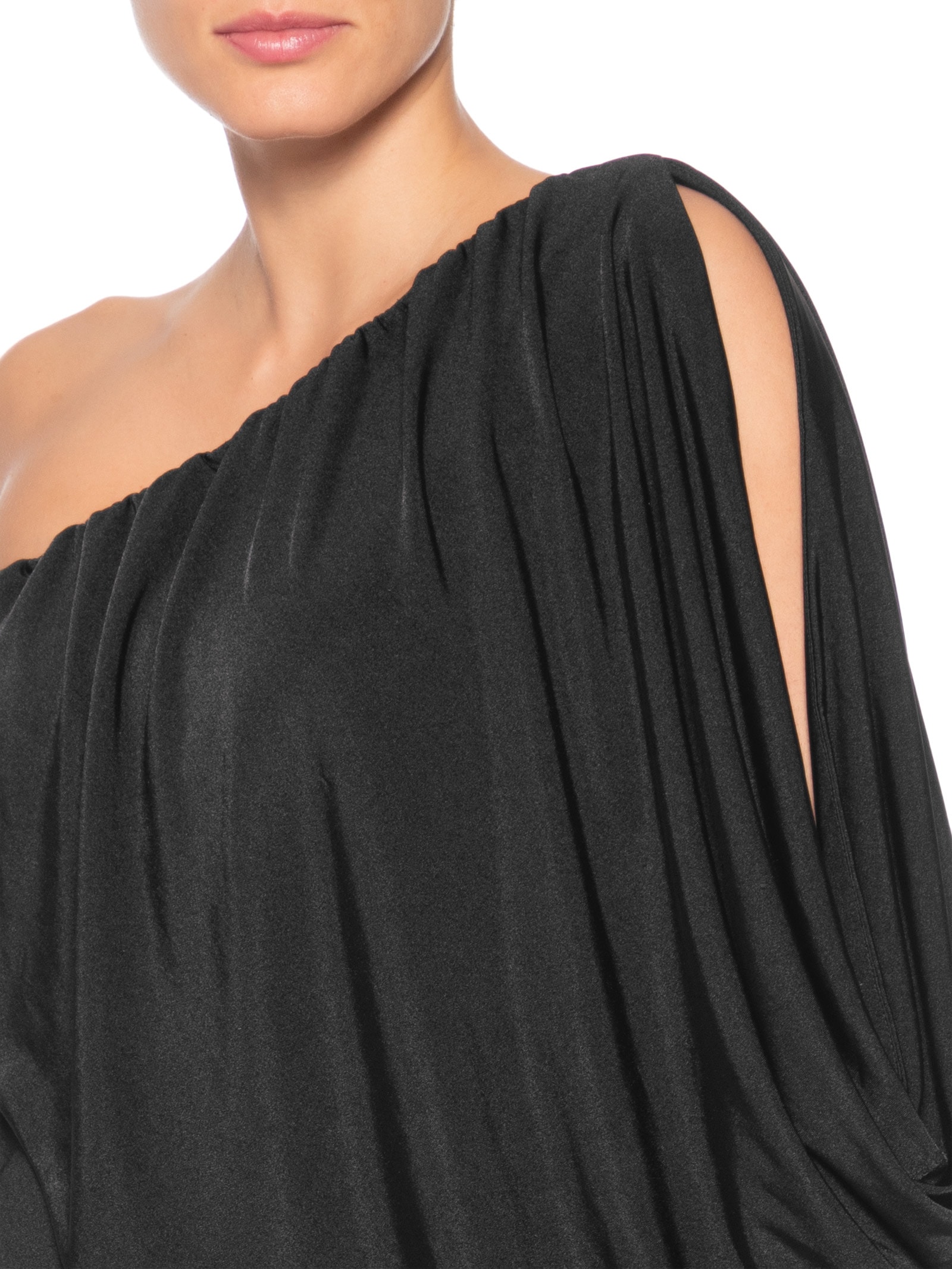 Blusa Feminina Ombro Único Preto '2Essential