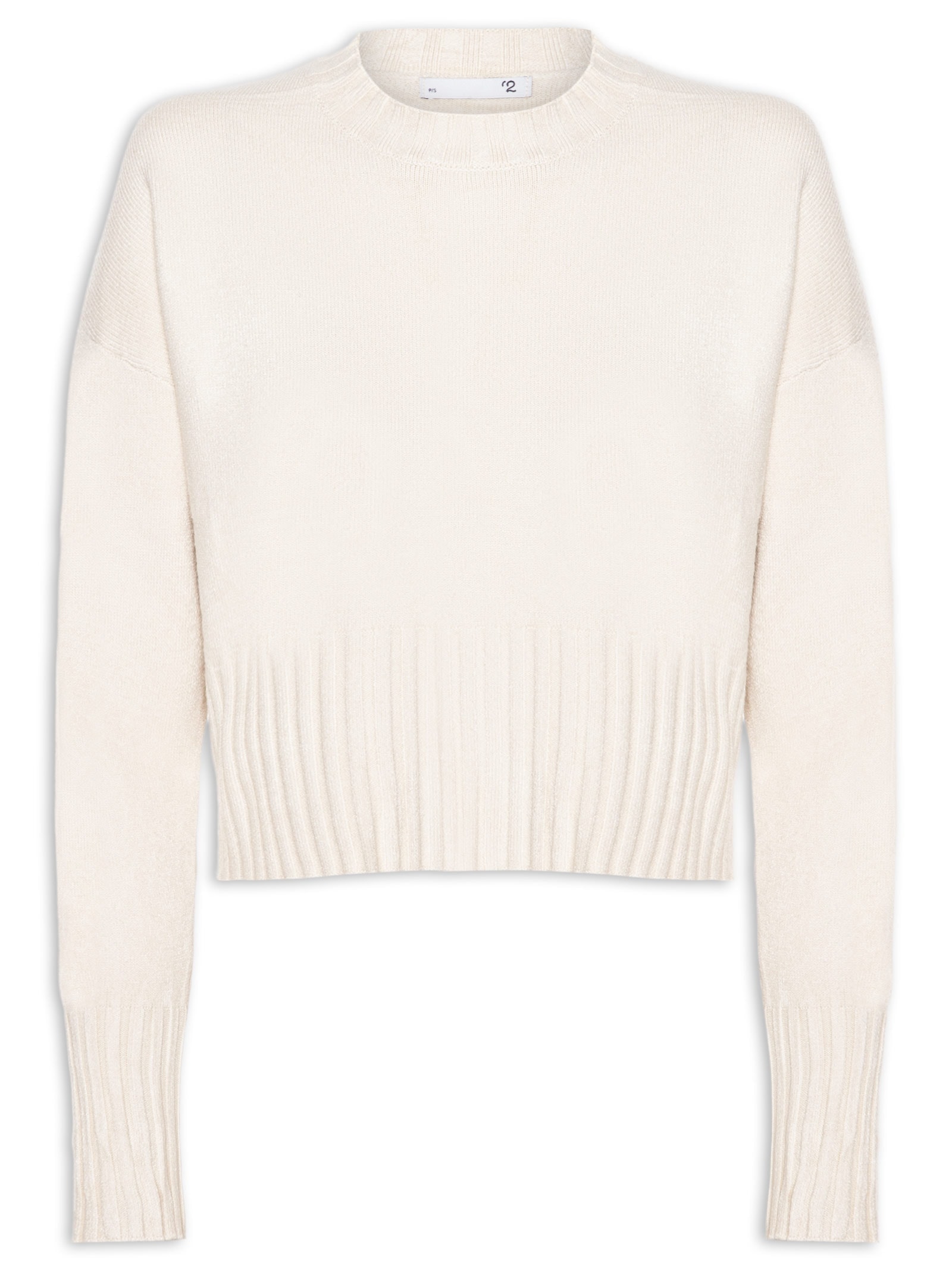 Blusa Feminina Ombros Deslocados Em Tricot Bege '2Essential