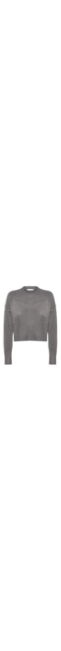 Blusa Feminina Ombros Deslocados Em Tricot - Cinza