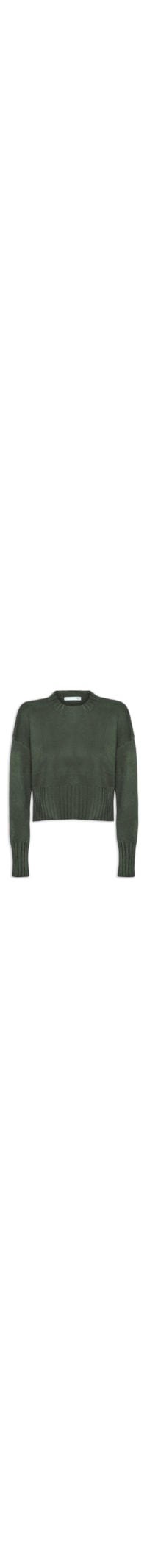 Blusa Feminina Ombros Deslocados Em Tricot - Verde