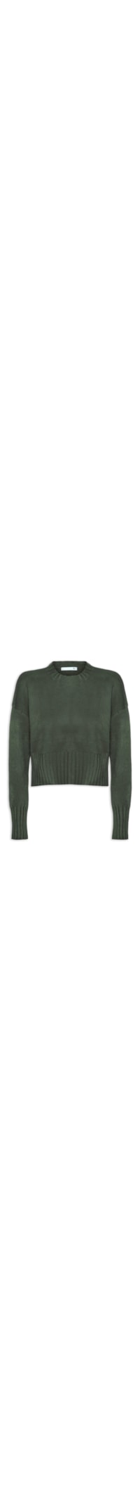 Blusa Feminina Ombros Deslocados Em Tricot - Verde