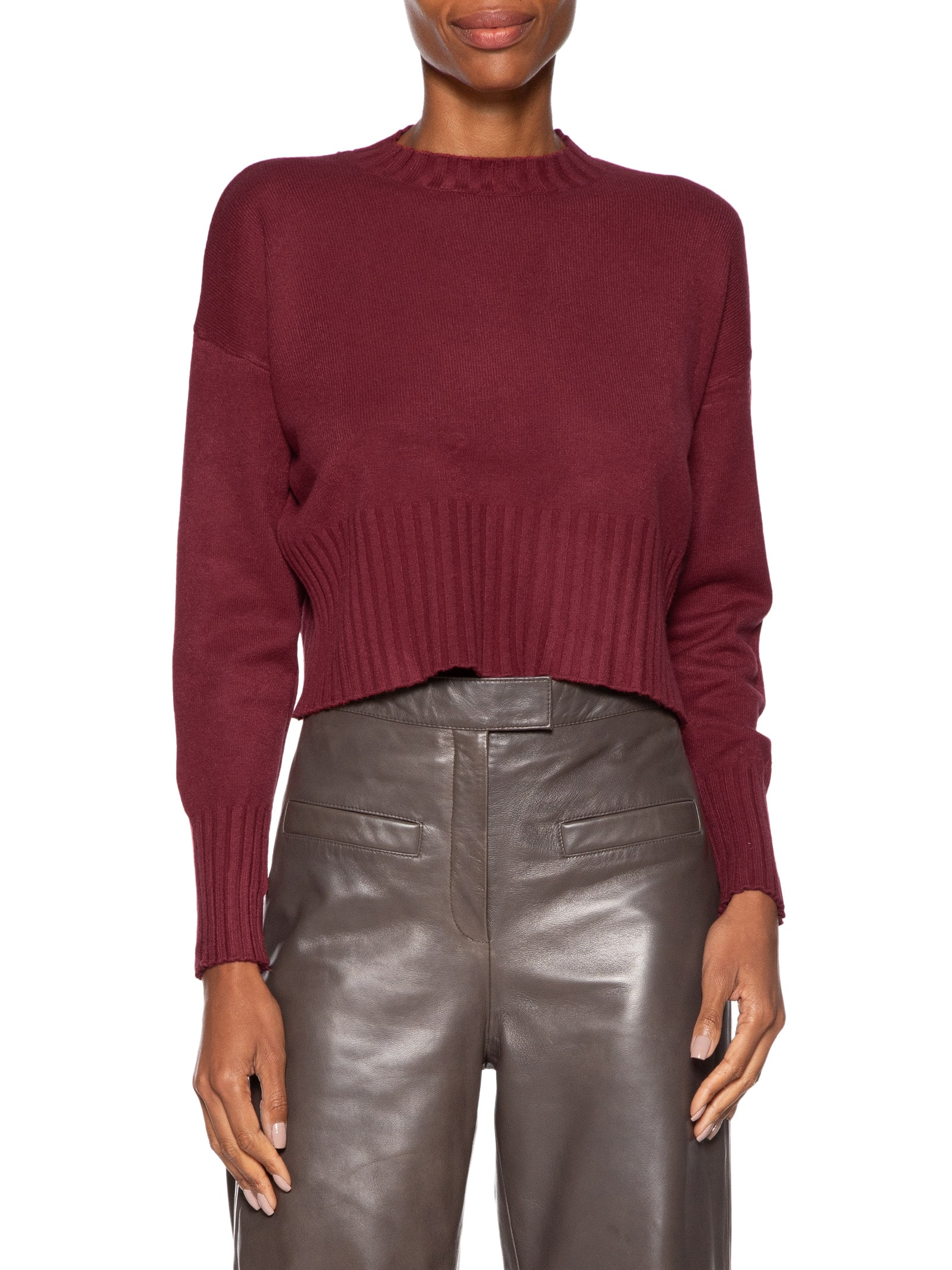 Blusa Feminina Ombros Deslocados Em Tricot Vermelho '2Essential