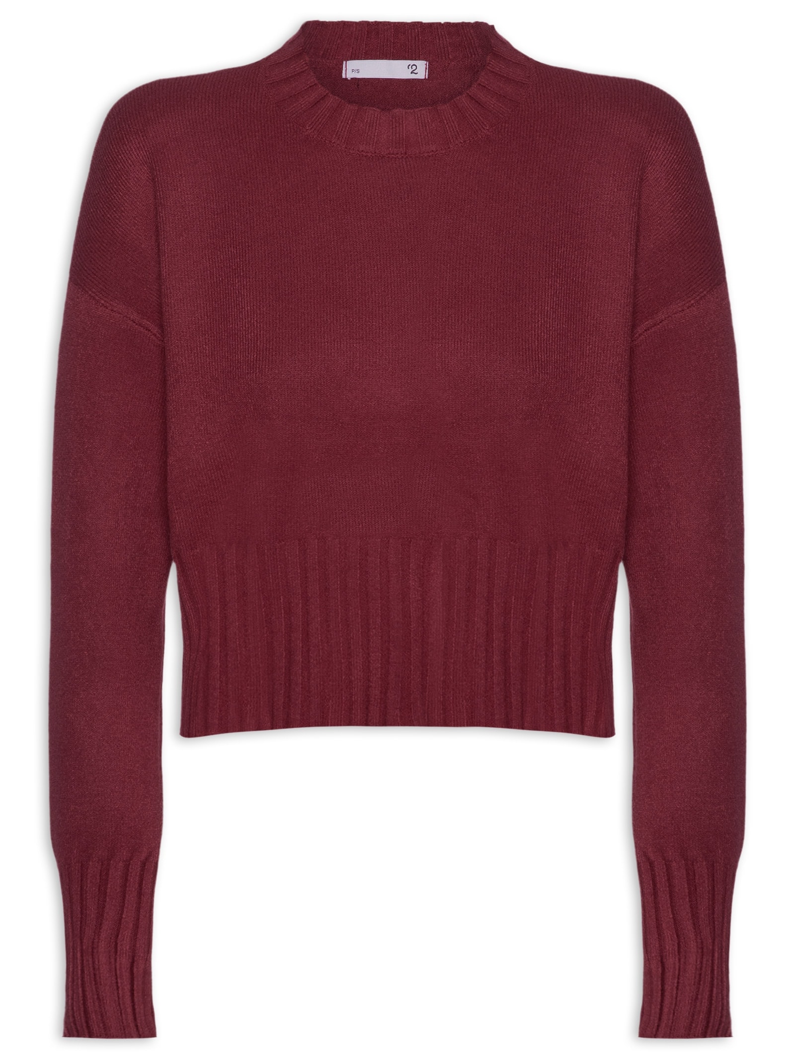 Blusa Feminina Ombros Deslocados Em Tricot Vermelho '2Essential