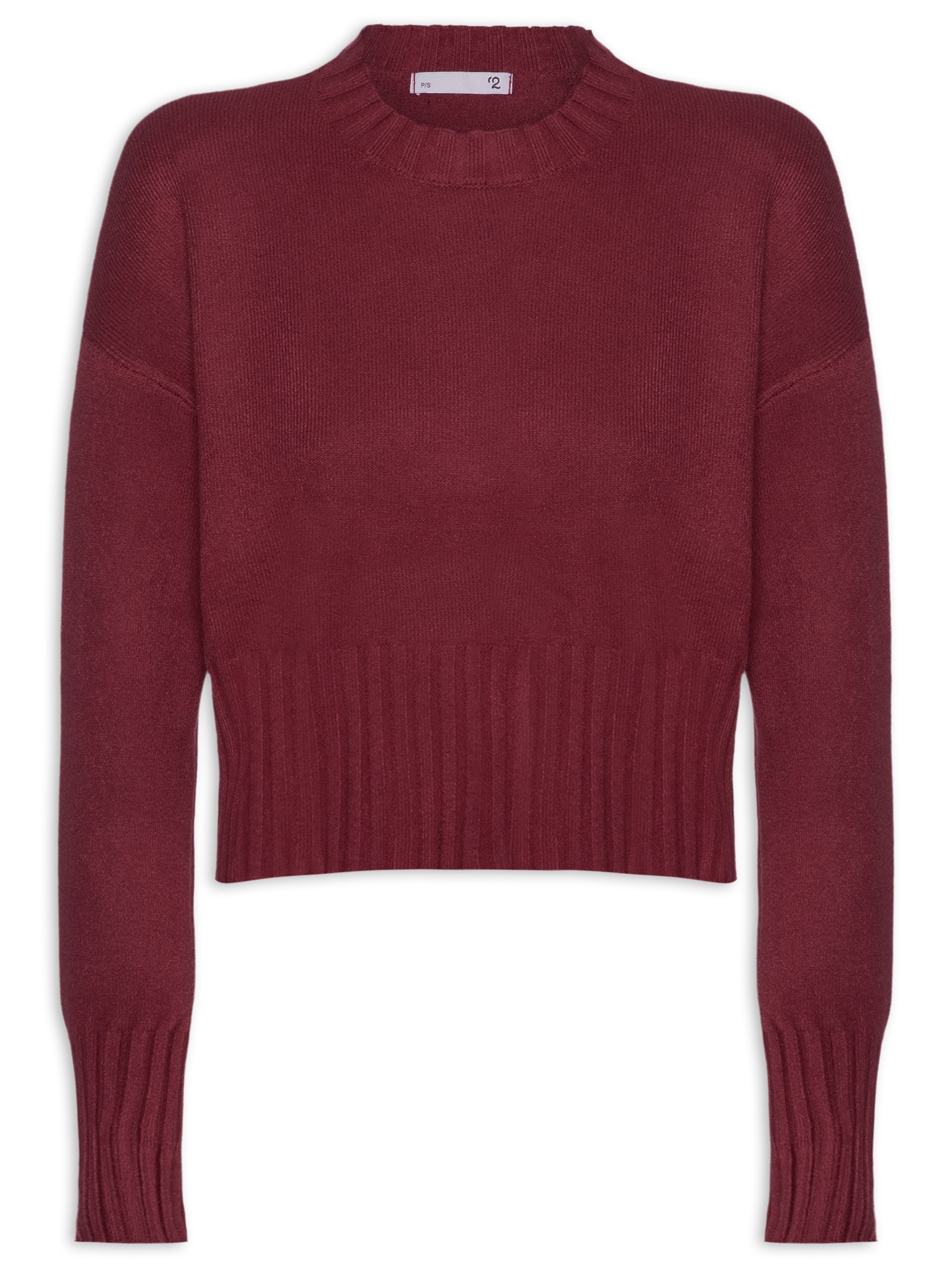 Blusa Feminina Ombros Deslocados Em Tricot Vermelho '2Essential