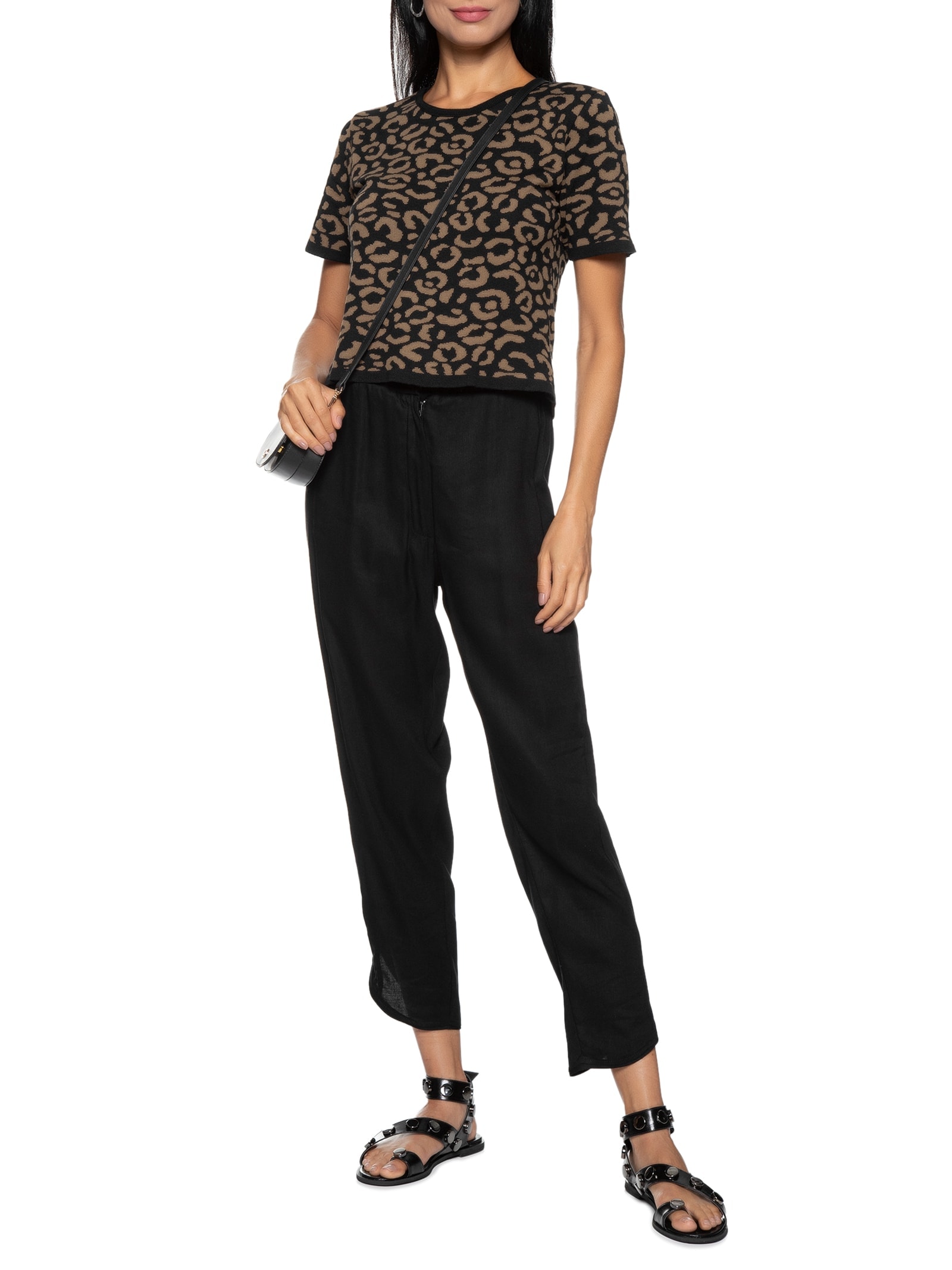 Blusa Feminina Oncinha Marrom  Cacay