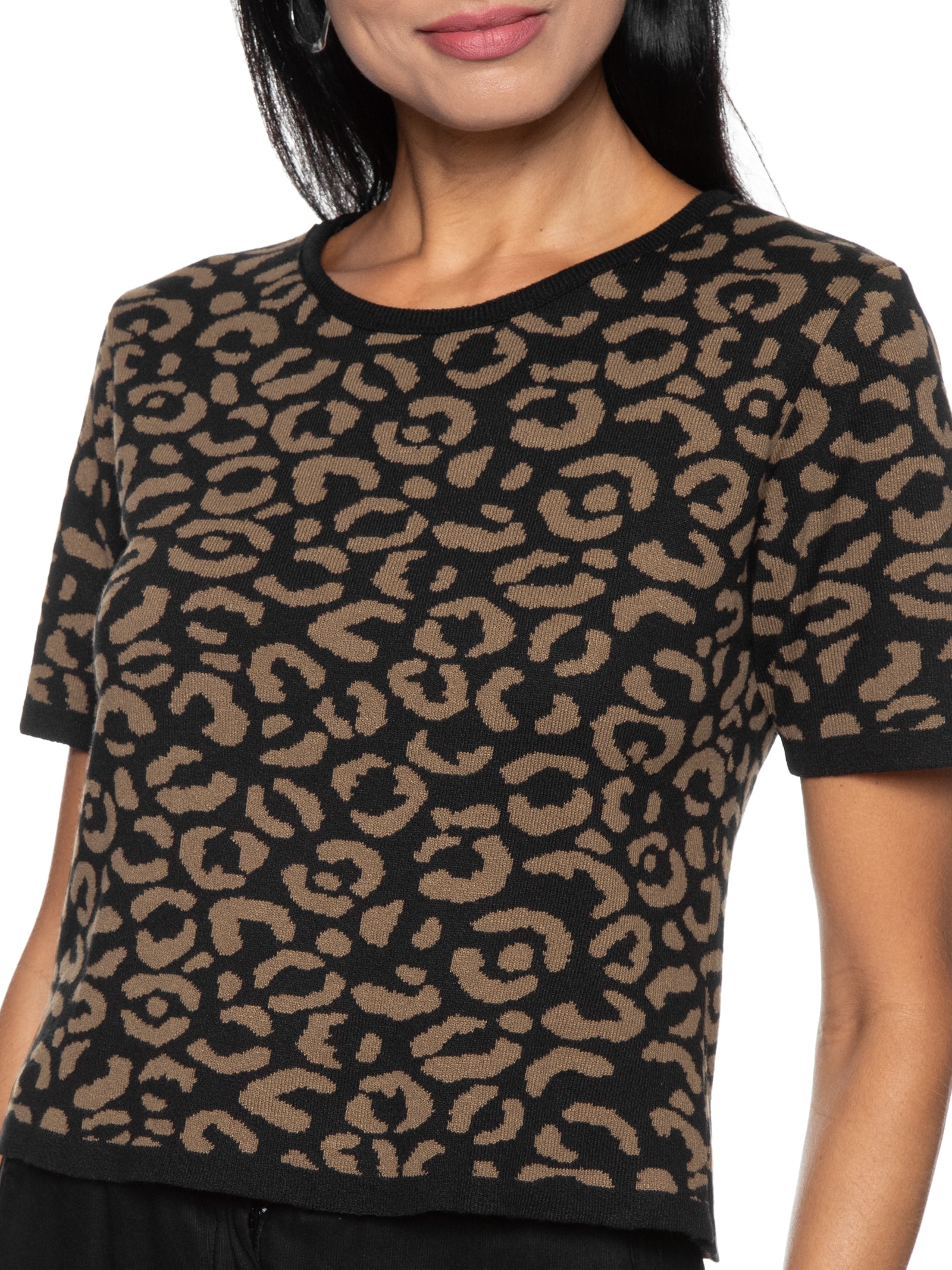 Blusa Feminina Oncinha Marrom  Cacay