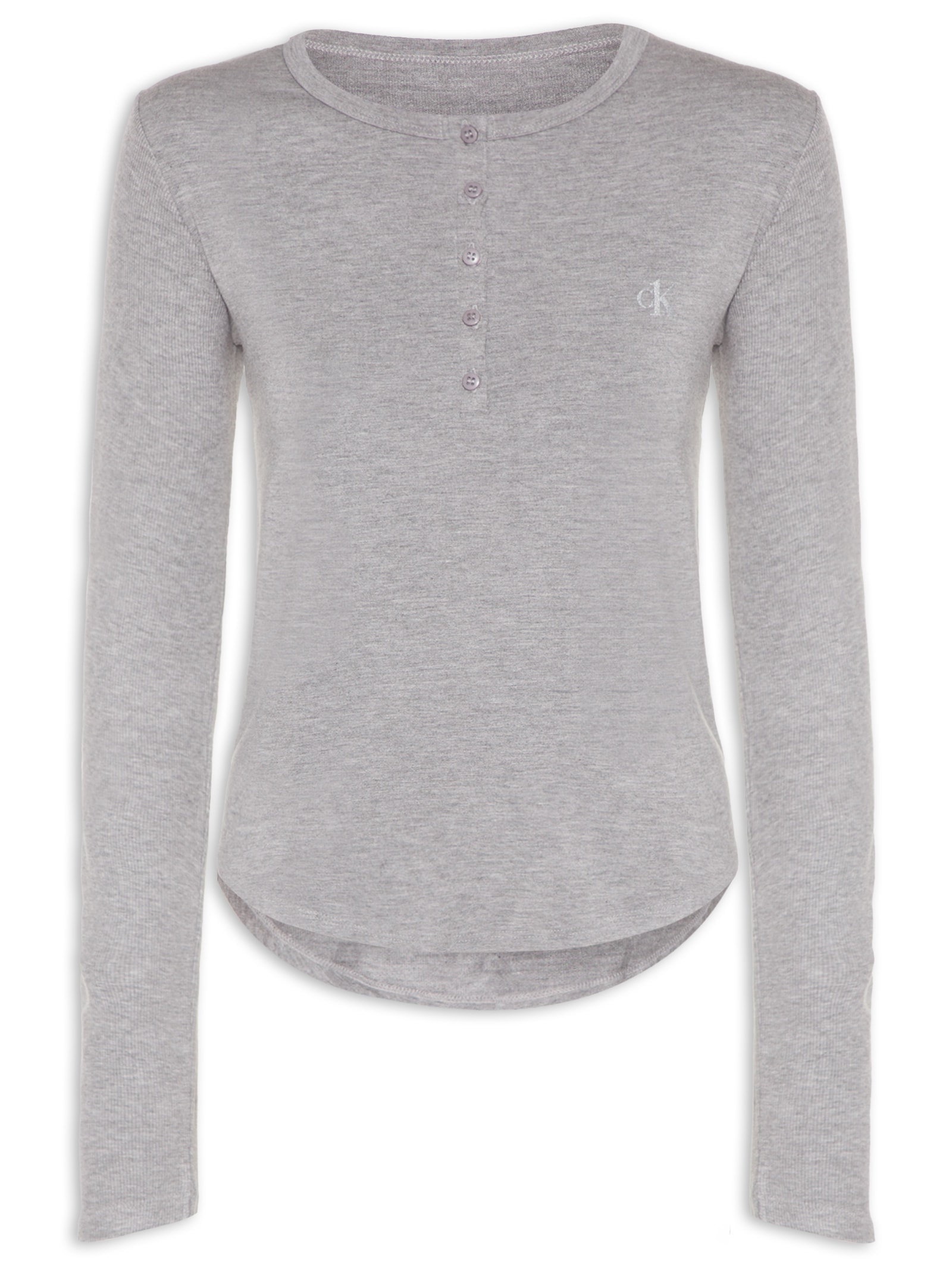 Blusa Feminina One Rib Cinza Calvin Klein Underwear