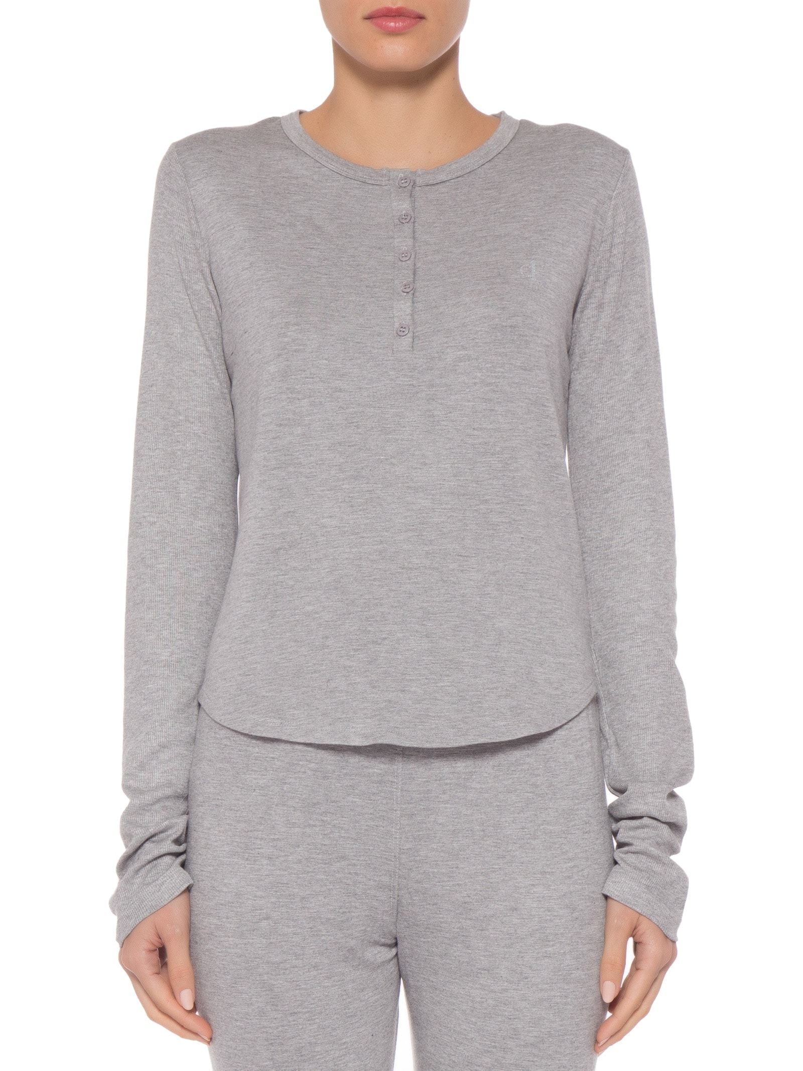 Blusa Feminina One Rib Cinza Calvin Klein Underwear