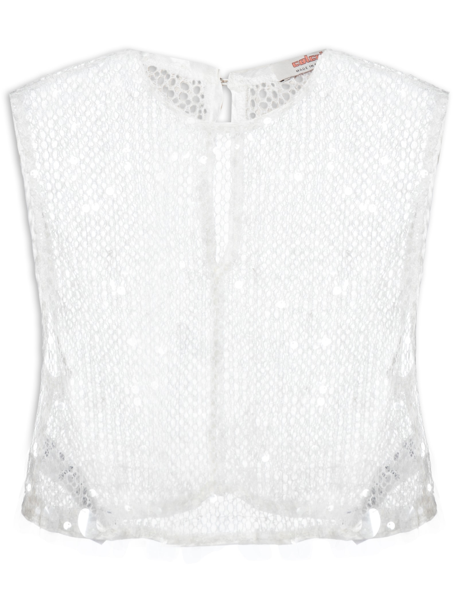 Blusa Feminina Paetê Branco Colcci