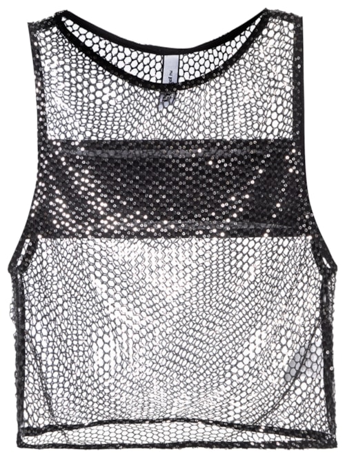 Blusa Feminina Paetê - Preto