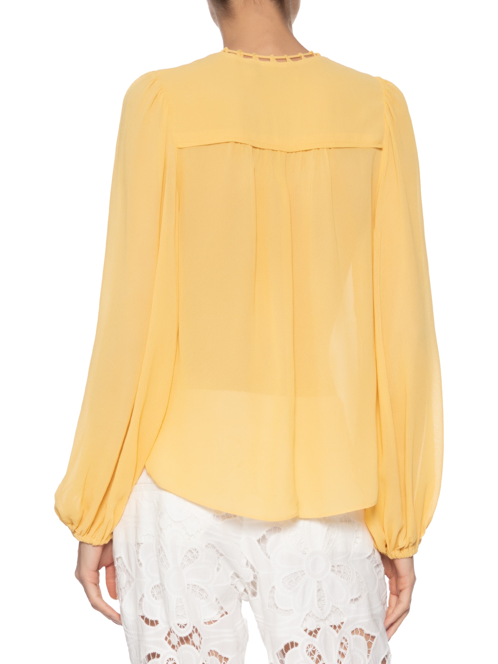 Blusa Feminina Pala Franzida Amarelo Maria Filó