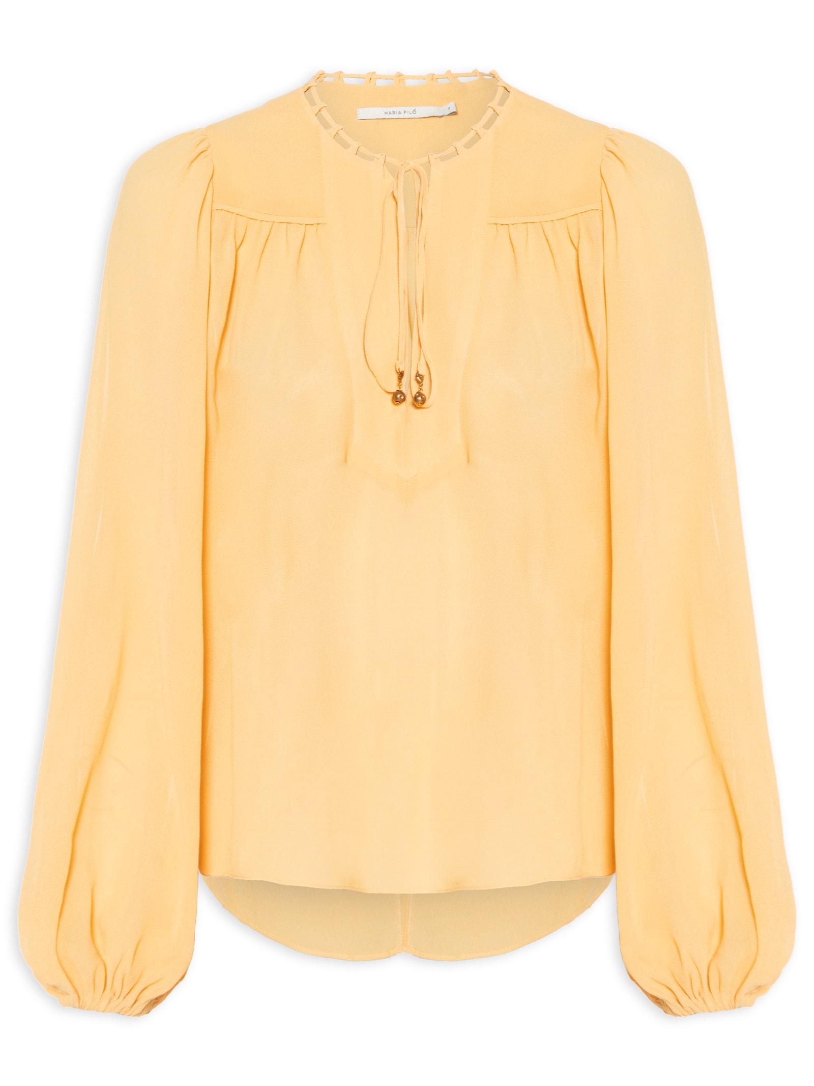 Blusa Feminina Pala Franzida Amarelo Maria Filó