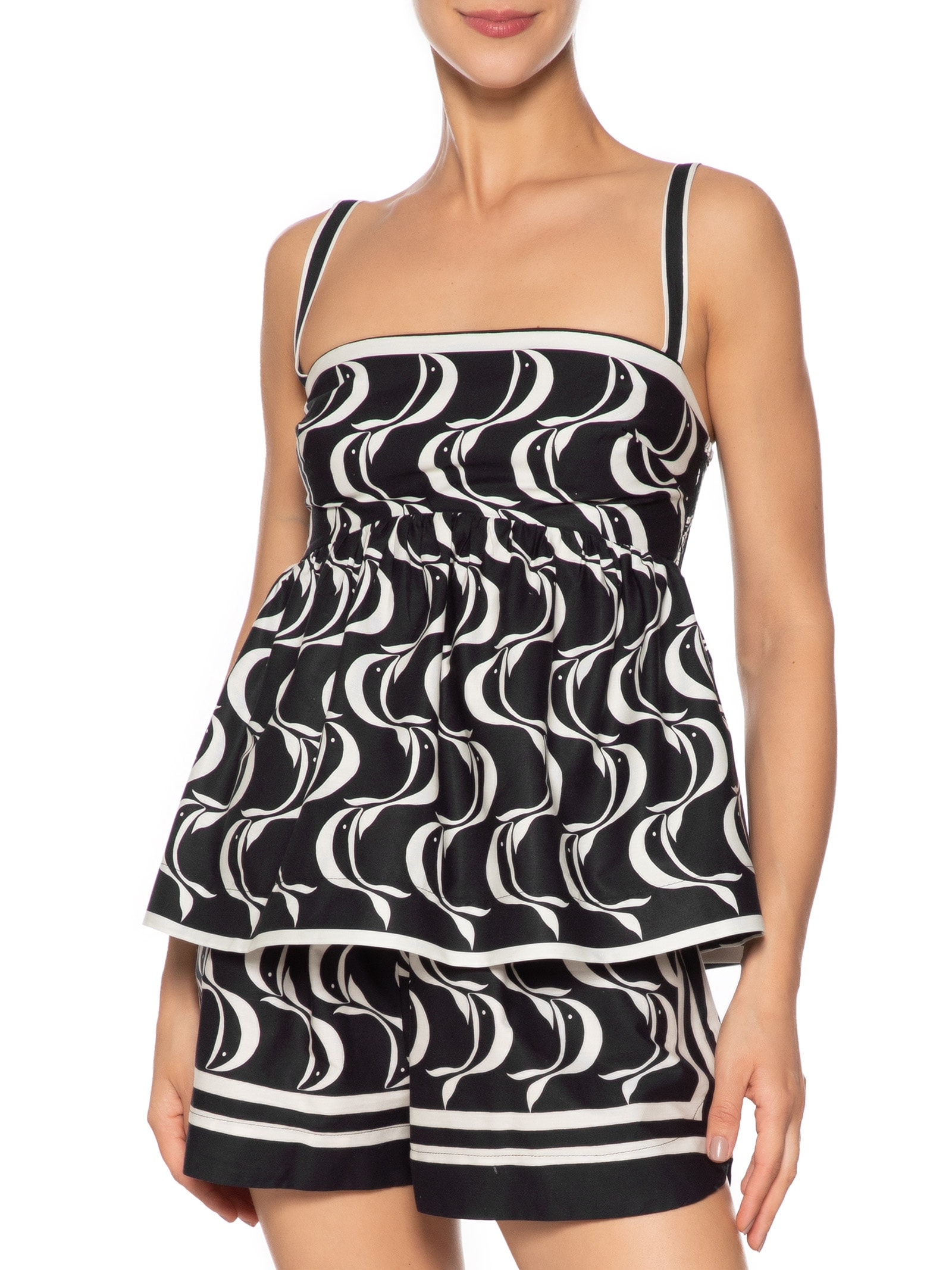 Blusa Feminina Peixe Copa Preto Farm