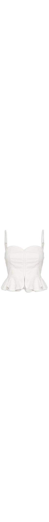 Blusa Feminina Peplum Corselet - Branco