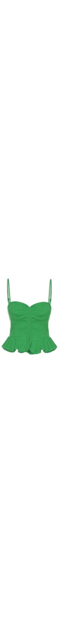 Blusa Feminina Peplum Corselet - Verde