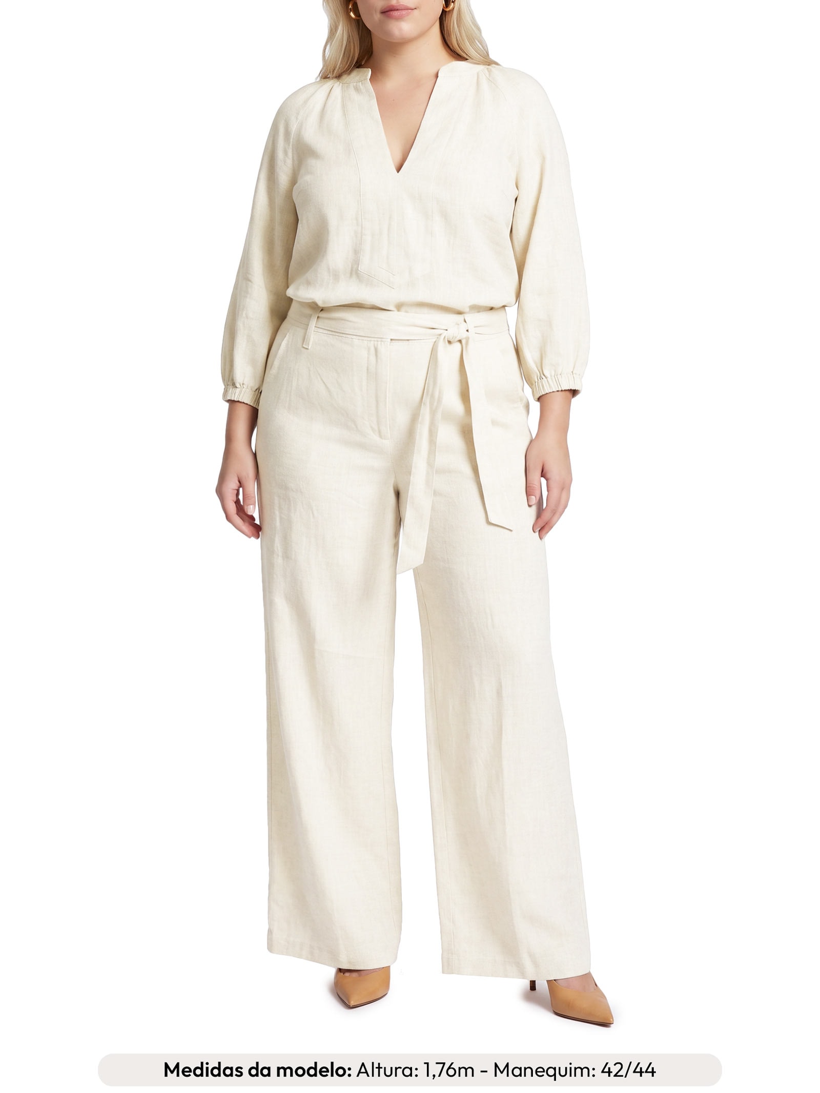 Blusa Feminina Pilar Bege Le Lis