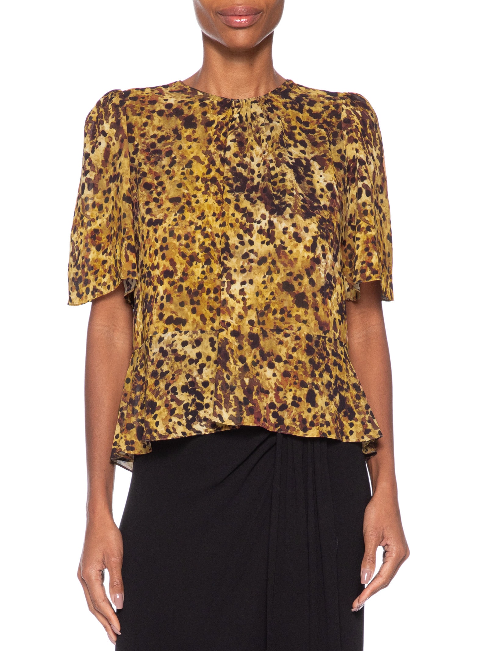 Blusa Feminina Pintada Color Marrom Animale