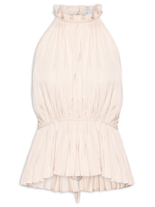 Blusa Feminina Plissada – Bege