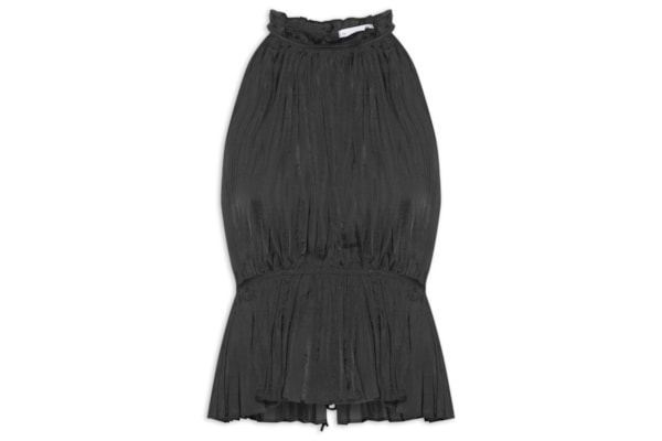 Blusa Feminina Plissada - Preto