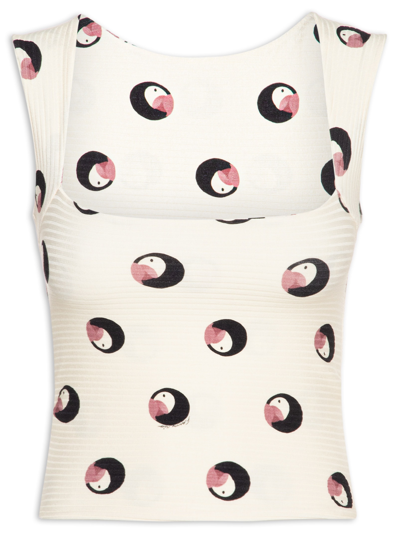 Blusa Feminina Poá Ararinha Bege Farm